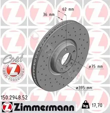 Тормозные диски ZIMMERMANN 150.2948.52