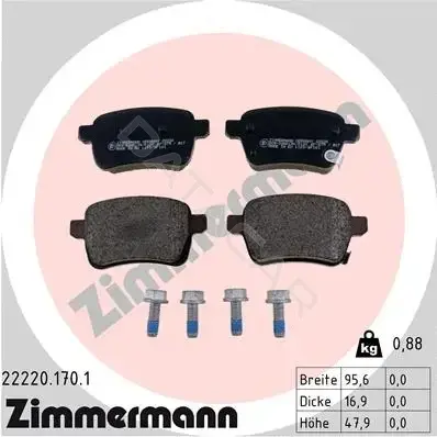 Тормозные колодки ZIMMERMANN 22220.170.1