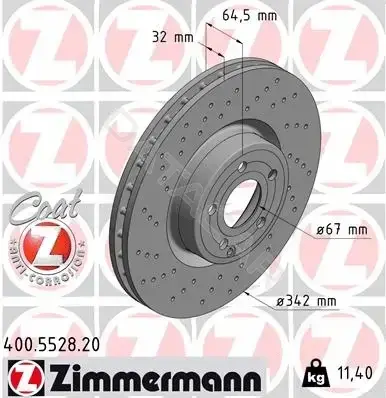 Тормозные диски ZIMMERMANN 400.5528.20