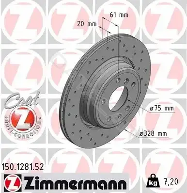 Тормозные диски ZIMMERMANN 150.1281.52