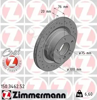 Тормозные диски ZIMMERMANN 150.3462.52