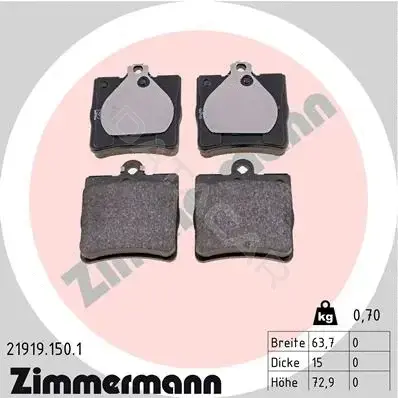 Тормозные колодки ZIMMERMANN 21919.150.1