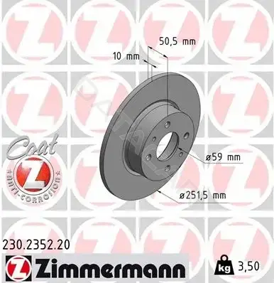 Тормозные диски ZIMMERMANN 230.2352.20