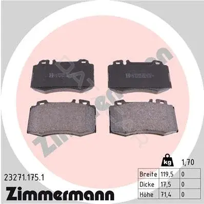 Тормозные колодки ZIMMERMANN 23271.175.1