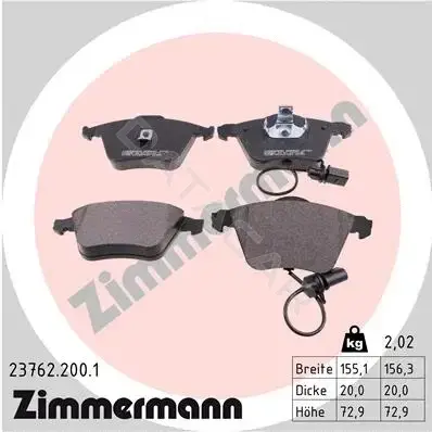 Тормозные колодки ZIMMERMANN 23762.200.1
