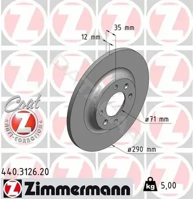 Тормозные диски ZIMMERMANN 440.3126.20