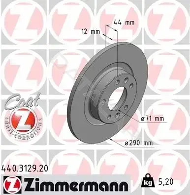 Тормозные диски ZIMMERMANN 440.3129.20