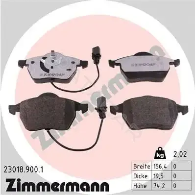 Тормозные колодки ZIMMERMANN 23018.900.1
