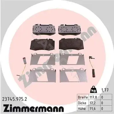 Тормозные колодки ZIMMERMANN 23745.975.2