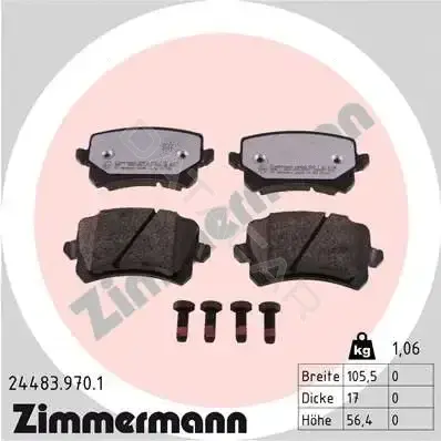 Тормозные колодки ZIMMERMANN 24483.970.1