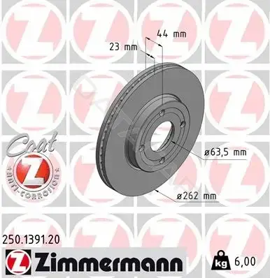 Тормозные диски ZIMMERMANN 250.1391.20