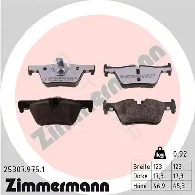 Тормозные колодки ZIMMERMANN 25307.975.1