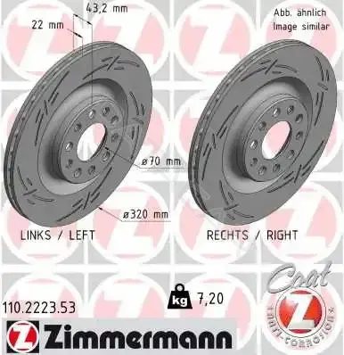 Тормозные диски ZIMMERMANN 110.2223.53