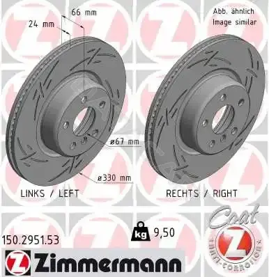 Тормозные диски ZIMMERMANN 150.2951.53