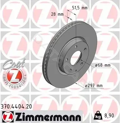 Тормозные диски ZIMMERMANN 370.4404.20