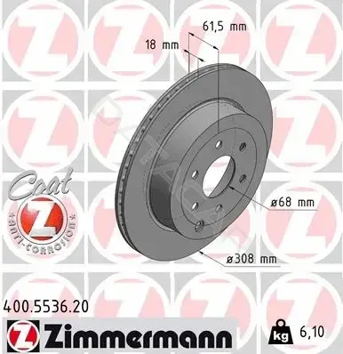 Тормозные диски ZIMMERMANN 400.5536.20