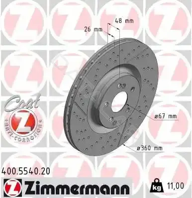 Тормозные диски ZIMMERMANN 400.5540.20
