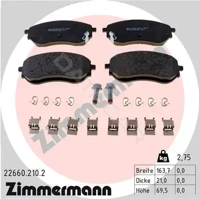Тормозные колодки ZIMMERMANN 22660.210.2