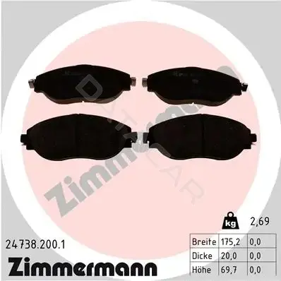 Тормозные колодки ZIMMERMANN 24738.200.1