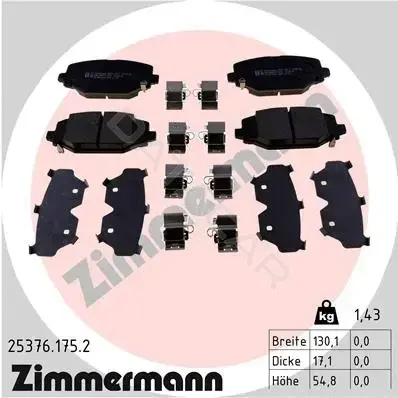 Тормозные колодки ZIMMERMANN 25376.175.2