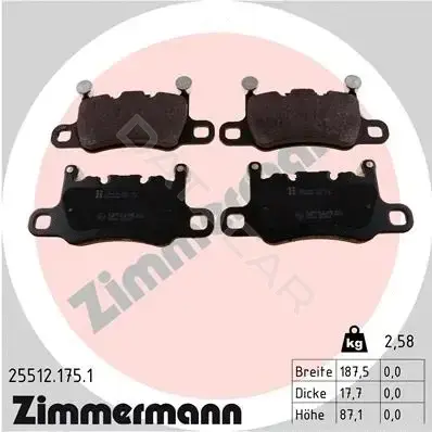 Тормозные колодки ZIMMERMANN 25512.175.1