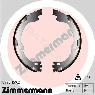 Барабанные колодки ZIMMERMANN 10990.159.2
