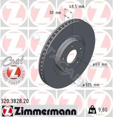 Тормозные диски ZIMMERMANN 320.3828.20