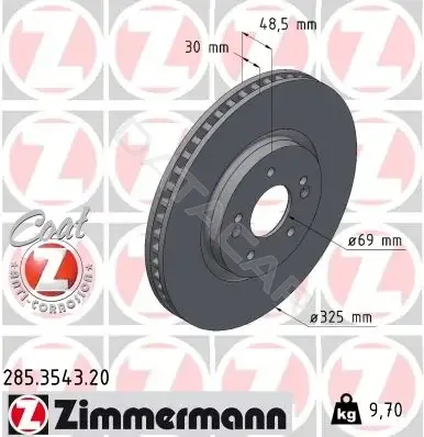 Тормозные диски ZIMMERMANN 285.3543.20