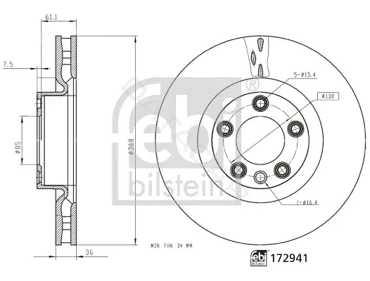Тормозные диски FEBI 172941