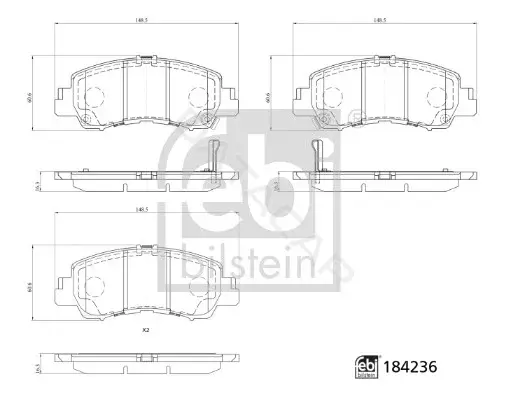 Тормозные колодки FEBI 184236