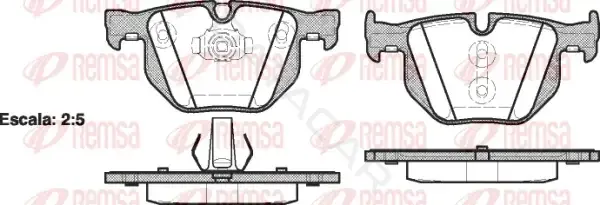 Тормозные колодки REMSA 0381.61
