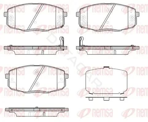 Тормозные колодки REMSA 1038.12