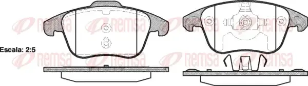 Тормозные колодки REMSA 1249.00