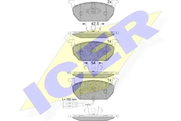 Тормозные колодки ICER 182189