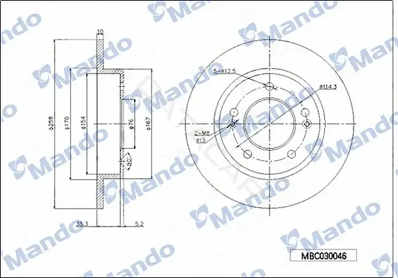 Тормозные диски MANDO MBC030046
