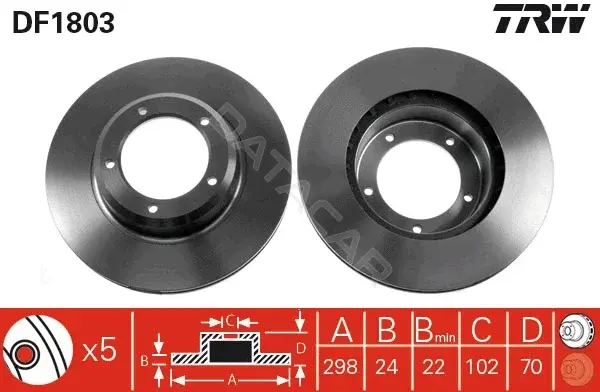 Тормозные диски TRW DF1803