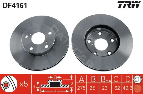 Тормозные диски TRW DF4161