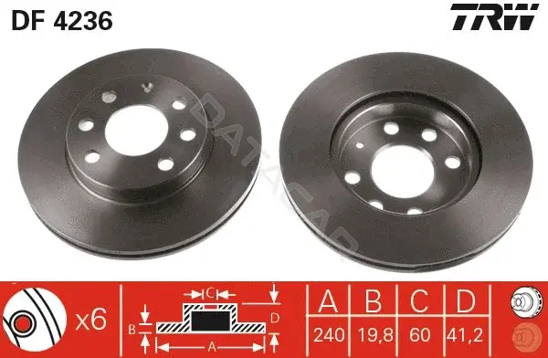 Тормозные диски TRW DF4236