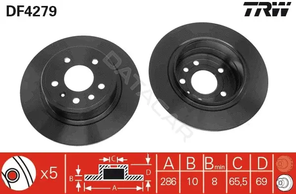Тормозные диски TRW DF4279