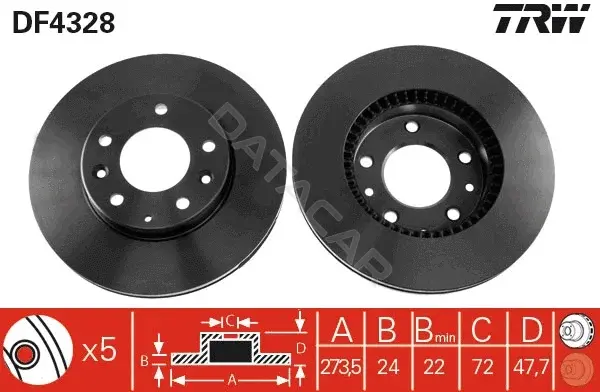 Тормозные диски TRW DF4328