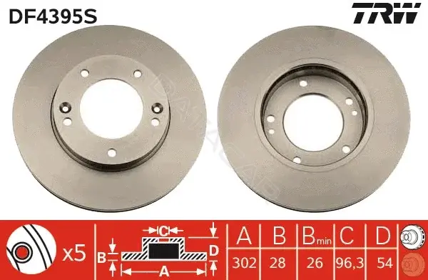 Тормозные диски TRW DF4395S