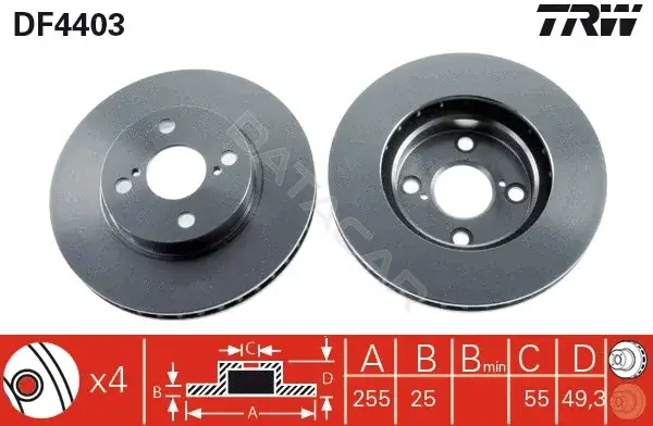 Тормозные диски TRW DF4403