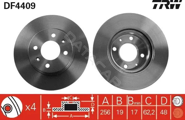 Тормозные диски TRW DF4409