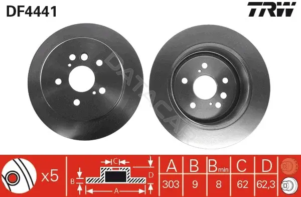 Тормозные диски TRW DF4441