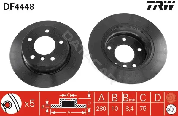 Тормозные диски TRW DF4448