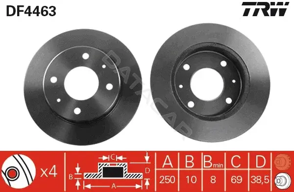 Тормозные диски TRW DF4463