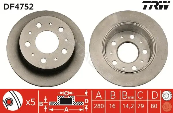 Тормозные диски TRW DF4752