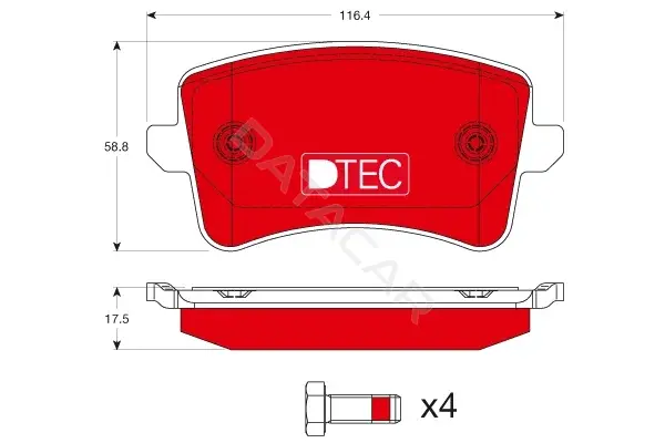 Тормозные колодки TRW GDB1765DTE