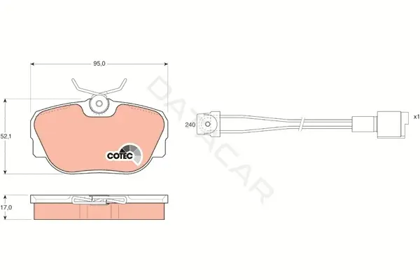 Тормозные колодки TRW GDB820