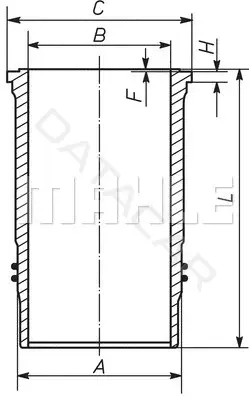 Гильза цилиндра KNECHT/MAHLE 037WN5600